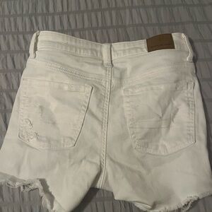 White jean shorts